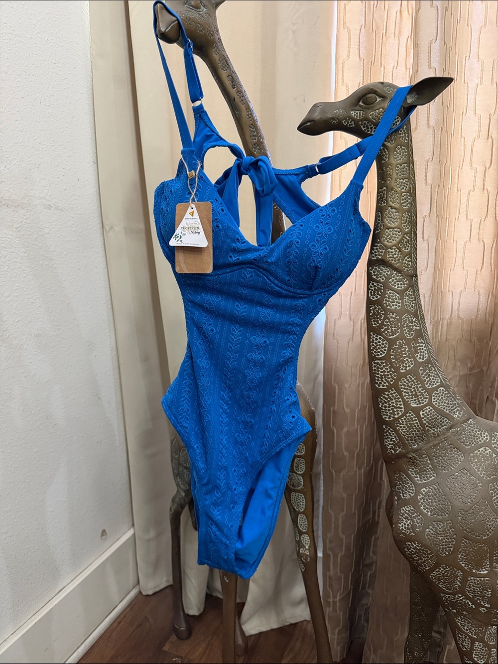 Blue open back One-Piece Swim Suit - Brand: Berlook